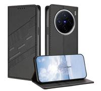 TAUYN Funda Leather Folio para el Vivo X300s, Premium PU/TPU Cuero Wallet Carcasa de Cuero PU Antigolpes Case, con Soporte y Ranura para Tarjeta. Negro