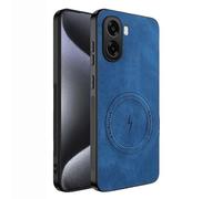 TAUYN Funda para OPPO A6x 4G, Ultradelgado Premium PU Cuero Atrás Case y Bumper TPU, Compatible con Magsafe, Anti-choques Antiarañazos Cover Carcasa. Azul