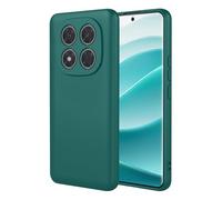TAUYN Funda para Xiaomi Redmi Note 14 Pro 5G / Poco X7 5G, Suave TPU Líquido Silicona Carcasa, Ultradelgado Anticaída, Anti-choques, Delgado Funda, Verde Oscuro