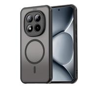 TAUYN Funda para Xiaomi Redmi Note 15 Pro 5G, Fundas Mate Semi-Translúcida, Compatible MagSafe, Resistente a los Arañazos en la Parte Trasera de PC, TPU Antigolpes, Resistente Dactilares Cover. Negro
