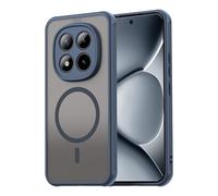 TAUYN Funda para Xiaomi Redmi Note 15 Pro 5G, Fundas Mate Semi-Translúcida, Compatible MagSafe, Resistente a los Arañazos en la Parte Trasera de PC, TPU Antigolpes, Resistente Dactilares Cover. Azul