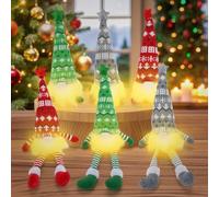 TAVADA 6 Pcs Gnomo NavideñO Iluminado Papá Noel,Gnomo de Navidad,Gnomo LED de Navidad,Gnomo Navideños con luz,Decoración Navideña Enana,Adorno De Mesa Navideño,Adornos Navideños,para Fiestas Navideñas