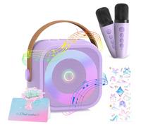 TAVADA Karaoke 2 Microfonos Inalambricos,Micrófono Inalámbrico Altavoz,Efectos De Cambio De Voz,Microfono Karaoke Infantil Juguetes Niña para Cantar,Regalo Niña 3 4 5 6 7 8 9 10 11 Años