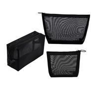 TAVBAGVSK Juego de bolsas de maquillaje de malla, pequeñas bolsas de maquillaje transparentes de viaje, mini bolsas de cosméticos para bolso, bolsa de malla con cremallera, mini bolsa de maquillaje,