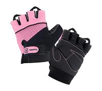 TAVIALO Guantes de Fitness para Mujer S (13-16 cm), Color Rosa/Negro, Guantes de Gimnasio Mujer para Crossfit Bodybuilding Bicicleta Entrenamiento Deporte. Palma en Piel, Dorso Transpirable