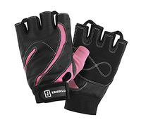 TAVIALO Guantes de Fitness para Mujer S (13-16 cm), Color Rosa/Negro, Respaldo de Cuero, Guantes de Gimnasio Mujer para Crossfit Bodybuilding Bicicleta y Contando