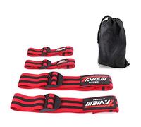 TAVIEW Bandas de oclusión, Paquete de 4 (2 Bandas de bíceps, 2 Bandas de piernas), cómodas Bandas elásticas para Entrenamiento de restricción de Flujo sanguíneo y Crecimiento Muscular rápido sin