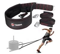 TAVIEW Cinturón de tracción para entrenamiento de fuerza (negro y rojo) (Negro&rojo)