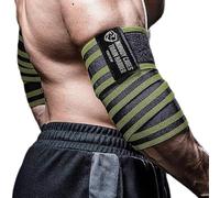 TAVIEW Coderas para Levantamiento de Pesas (1 par), Soporte elástico de Codo de 120cm y Levantamiento de Pesas de compresión, Fitness, Entrenamiento Cruzado y Entrenamiento de gimnasi