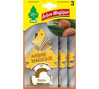 - Tavola - 102704. Ambientador ‘’Arbre Magique’’ con Forma de Pino y Aroma de Coco, automóviles (3 Unidades)
