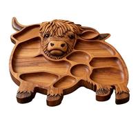 Tavola per Salumi- 33 Cm Vassoio In Legno A Forma Di per Presentazione Di Cibo | Tavola Da Servizio | Picnic All'aperto Raduno Familiare Celebrazione Di Compleanno Degustazione Vino Cena