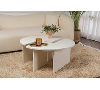 Tavolino da salotto Codroipo, Tavolo Basso da caffè, Portariviste per divano, Ripiano da soggiorno, 90x90 h41 cm, Bianco