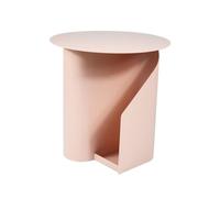 tavolino salotto Mesa de centro redonda de metal, mesa de té moderna, impermeable, con más espacio de almacenamiento, ideal for exteriores e interiores (sala de estar o dormitorio). moderno(Rose)