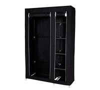 tavora Armario Plegable de Tela 175x110x45 cm, Negro