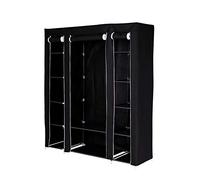 tavora Armario Plegable de Tela 175x150x45 cm, Negro