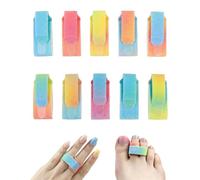 TAVYTH 10 separadores de dedos, colores aleatorios, ajustables velcro, suave para pedicura y manicura, corrector de dedo martillo, férula dedo meñique pie, protector dedos martillo