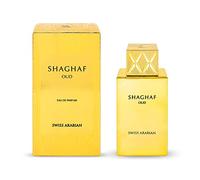 Tawakkal Perfumes Shaghaf Oud de Swiss Arabian - Fragancia unisex con notas de vainilla, praliné, rosa y azafrán, 75 ml