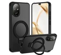 Tawarror Funda Magnética para Honor 200 Pro, Compatible con Magsafe, Carcasa Translúcido Mate Trasera para Honor 200 Pro Procon Soporte, Hard PC + TPU Bumper Protección Case, Negro