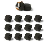 TAWBURY Almohadas de reloj, paquete de 12, cojines XS para muñecas de 5.5 a 6.5 pulgadas, 2 pulgadas de ancho, compatibles con nuestras cajas de reloj Bayswater de 6, 12 y 24 ranuras (carbón)