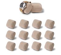 TAWBURY Bayswater - Almohadas para caja de reloj, extra pequeñas, circunferencia de 16,5 cm, 50 mm de ancho, compatibles con nuestra caja de reloj Bayswater de 12 ranuras (gris pardo), paquete de 12