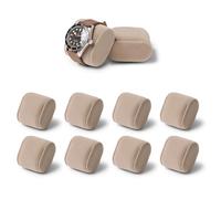 TAWBURY Bayswater - Almohadas para caja de reloj, extra pequeñas, circunferencia de 16,5 cm, 55 mm de ancho, compatible con caja de reloj Bayswater de 8 ranuras (gris pardo), paquete de 8 almohadas