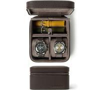 TAWBURY Caja de reloj de cuero 2 relojes hombres viajes