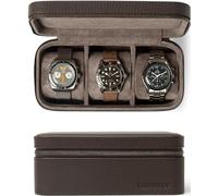TAWBURY Caja de reloj de cuero 3 relojes hombres viajes