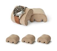 TAWBURY Fraser - Juego de 3 almohadas pequeñas de repuesto para nuestras fundas de reloj Fraser de piel gris pardo, almohadas en forma de M diseñadas para adaptarse a muñecas de 14,5 a 17 cm