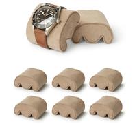 TAWBURY Fraser - Juego de 6 almohadas pequeñas de repuesto para nuestras fundas de reloj Fraser de cuero gris pardo, almohadas en forma de M diseñadas para adaptarse a muñecas de 14,5 a 17 cm (crema)