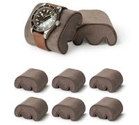 TAWBURY Fraser - Juego de 6 almohadas pequeñas de repuesto para nuestras fundas de reloj Fraser de cuero marrón | Almohadas en forma de M diseñadas para adaptarse a muñecas de 14,5 cm a 17 cm (marrón)