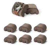 TAWBURY Grove - Pack de 6 cojines para reloj en forma de XS en forma de M, para muñecas de 14 a 17,5 cm de circunferencia, 5 cm de ancho, color marrón