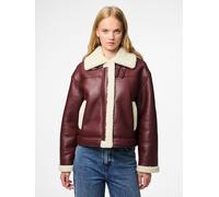 PIECES Short Jacket Pcjanelle W Fur-Chaqueta Corta, Puerto Tawny, L Mujeres