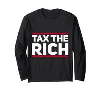 Tax The Rich Design Lema Divertido Capitalismo Política Manga Larga