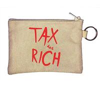 Tax The Rich Monedero llavero Beige, beige, talla única