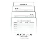 Tax Year Diary 2025-2026 April to April: Weekly Planner for Small Business | A5 Income & Expense Tracker
