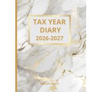 Tax Year Diary 2026-2027: A4 Stylish Marble Gold Cover | Small Business | Self Employed | Income And Expenses Tracker