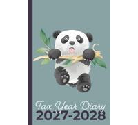 Tax Year Diary A5 | Cute Panda Hanging On (Hardback): April to April Income & Expenses Tracker for Small Business, Self Employed (Week to View)