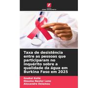 Taxa de desistência entre as pessoas que participaram no inquérito sobre a qualidade da água em Burkina Faso em 2025