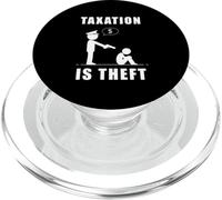 Taxation Is Theft Anti-Government Statement PopSockets PopGrip para MagSafe