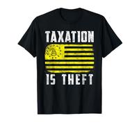 Taxation is Theft - Camiseta libertaria con la bandera de Gadsden Camiseta