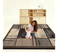 Taxestmy 2cm Alfombra Bebe Acolchada 160 x 230 cm Antideslizante, Tapete Bebes con Superficie de Franela, Tapete Actividades de Interior, Alfombras Juegos Bebes Fáciles de Limpiar
