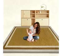 Taxestmy 2cm Alfombra Bebe Acolchada 160 x 250 cm Antideslizante, Tapete Bebes con Superficie de Franela, Tapete Actividades de Interior, Alfombras Juegos Bebes Fáciles de Limpiar
