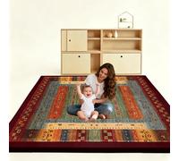 Taxestmy 2cm Alfombra Bebe Acolchada 190 x 190 cm Antideslizante, Tapete Bebes con Superficie de Franela, Tapete Actividades de Interior, Alfombras Juegos Bebes Fáciles de Limpiar
