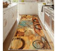 Taxestmy Alfombra Pasillo 50 x 500 cm Cocina Lavables en Lavadora Antideslizante Alfombras Habitacion Pie de Cama Dormitorio Comedor Carpet Pelo Corto Rug