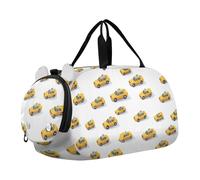 Taxi Cars - Bonita bolsa de gimnasio con compartimento para zapatos, multifuncional, para niños y niñas, color blanco