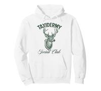 Taxidermia Social Club Vintage Ciervo Cuernos Buck Head Sudadera con Capucha