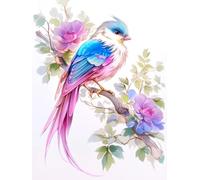Taxpy Diy Cuentas Para Bordar Flores,Pájaros Y Animales Coloridos. Juego De Cuentas 3D Para Punto De Cruz,Bordado Y Decoración De Pared 60x80cm