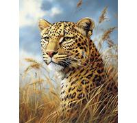 Taxpy Diy Kit De Punto De Cruz Con Cuentas Animal Leopardo Bordado De Cuentas De Mosaico,Kits De Punto De Cruz Hechos A Mano,Regalo Para Amigos 60x80cm