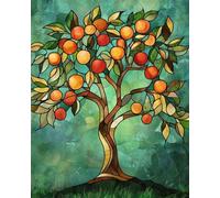 Taxpy Diy Kits De Bordado Con Cuentas Paisaje De Árboles Frutales De Fantasía Kit De Bordado De Cuentas,Manualidades,Patrón De Abalorios,Kits De Costura,Decoración Del Hogar 60x80cm