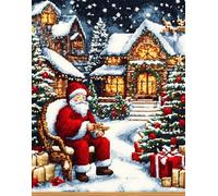 Taxpy Kit Punto De Cruz 40X50Cm Con Hilos Y Tela Impresa Navidad 11Ct Cuadros En Cross Stitch Embroidery Bordar Punto De Cruz Kit Bordado Completo Esquemas Para Principiantes Patrones Contado